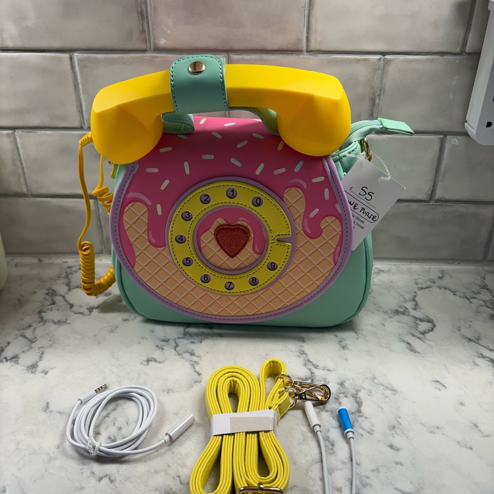 Colorful Novelty Handbag with Phone Design